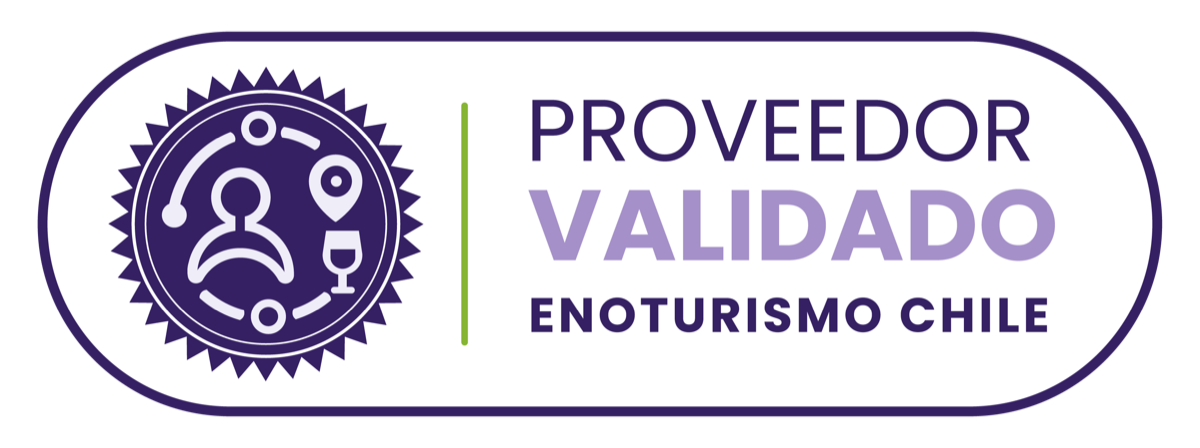 Proveedor Validado Enoturismo Chile, versión sobre fondo claro